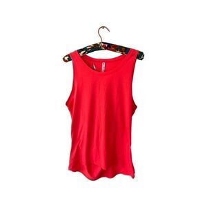 ATHLETA | hot pink / red twist back work out tank top
